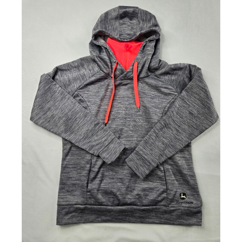 John Deere | Women | Size Medium | Gray and Hot Pink | Hoodie